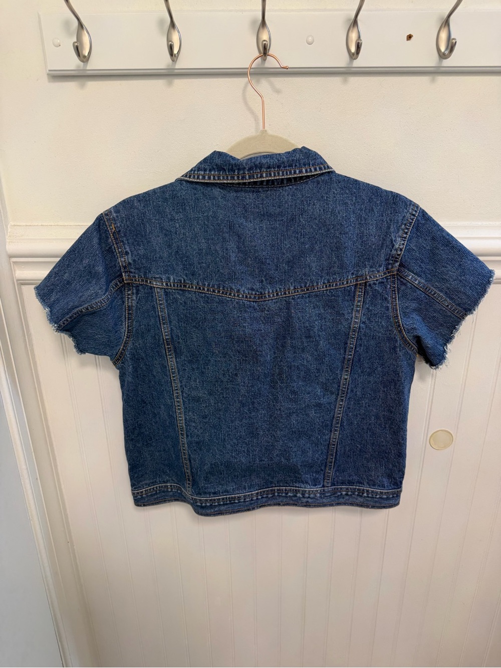 bill blass Blue Denim Short Sleeve Button-Down Shirt - Picture 3 of 3
